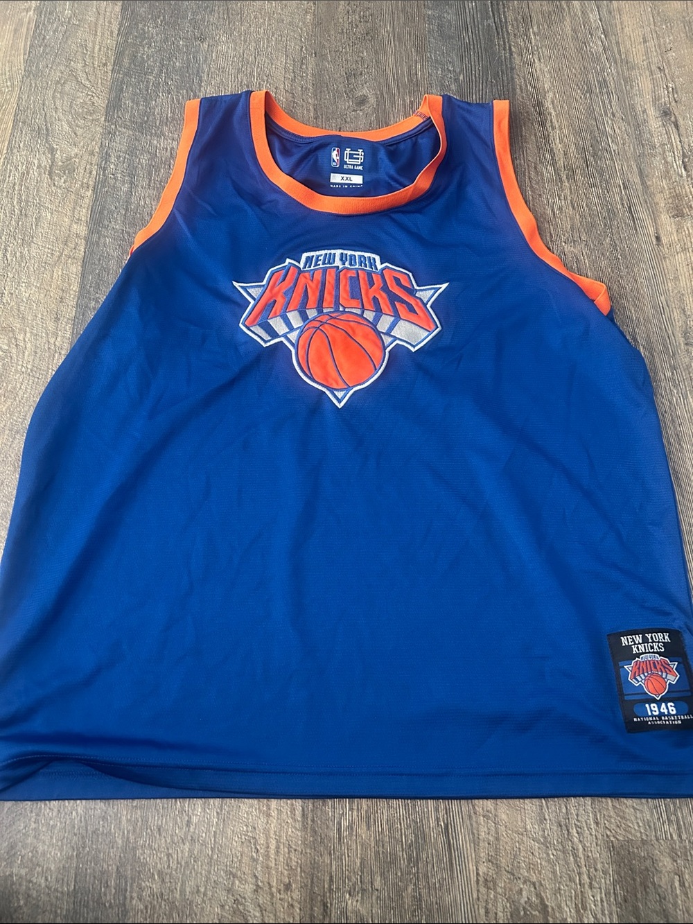 NBA New York Knicks Royal Blue & Orange Jersey Tank